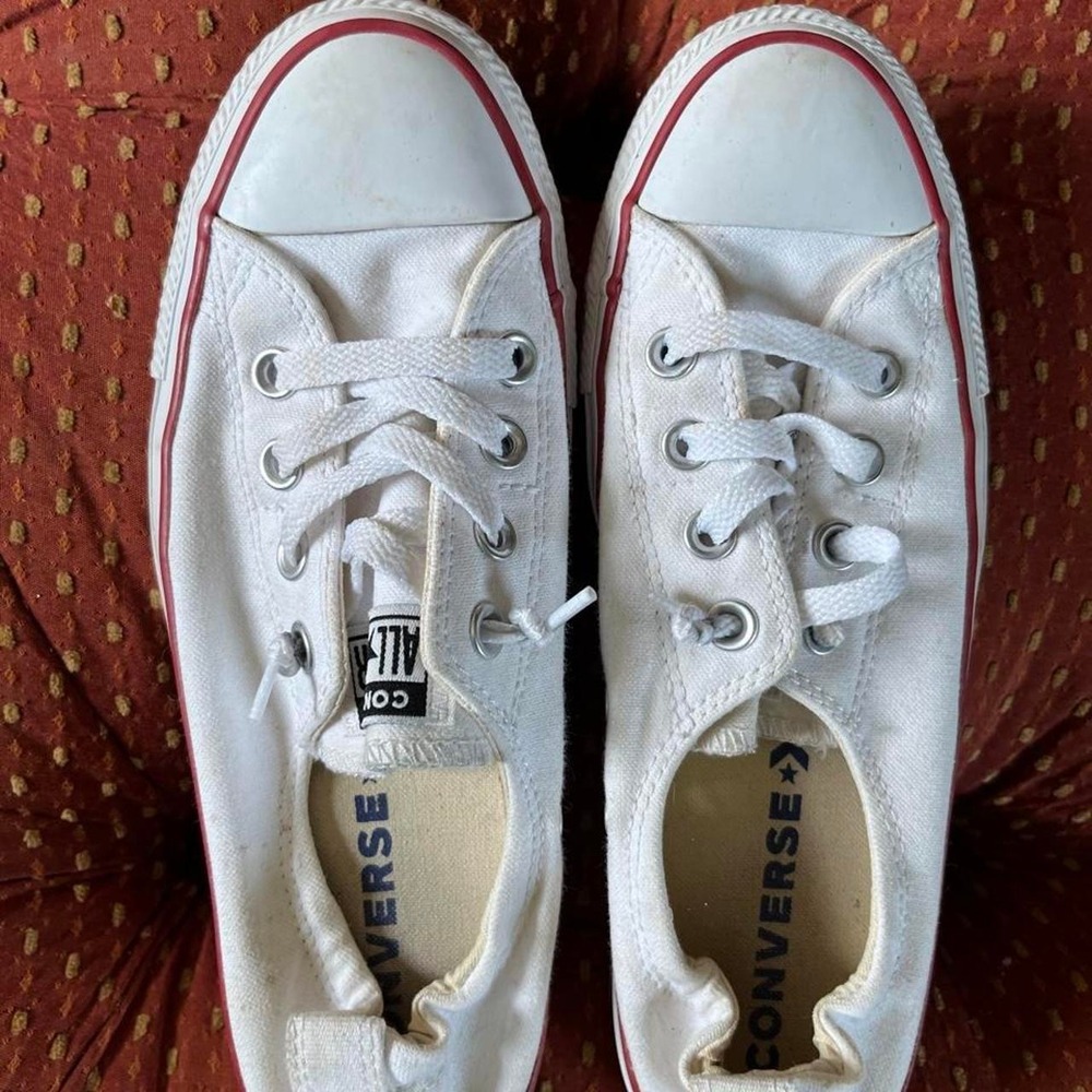 White Converse All Star trainers #sneakers #converse. Size 8.5
